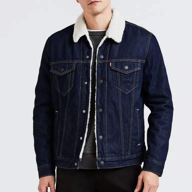 Blouson en jean doublée sherpa Levi's ® homme trucker rockridge