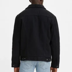 Blouson en jean doublée sherpa Levis homme trucker noir
