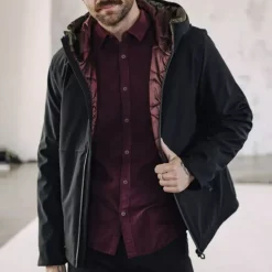 Blouson manteau imperméable Freeman T Porter Belleau noire