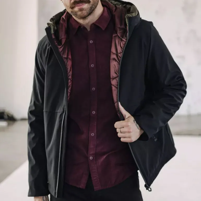 Blouson manteau imperméable Freeman T Porter Belleau noire