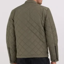 Blouson veste moto kaki Replay Jeans pour homme