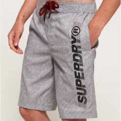 Boardshort Superdry Gris avec logo noir