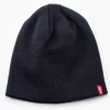 Bonnet Levi's ® bleu marine étiquette rouge