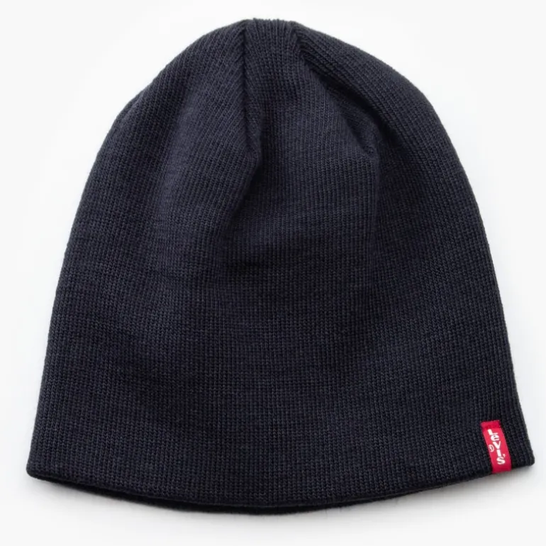 Bonnet Levi's ® bleu marine étiquette rouge