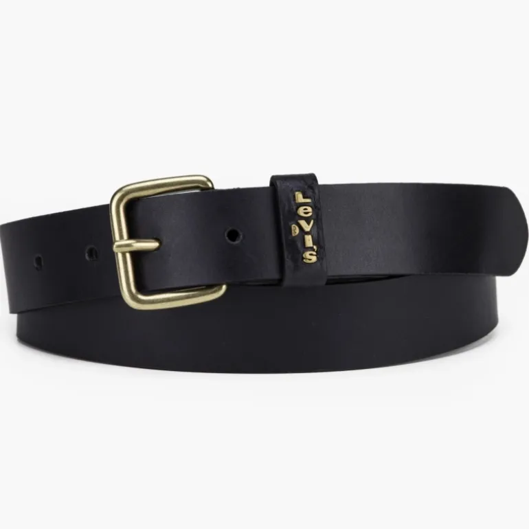 Ceinture femme Levis ® en cuir noir boucle carrée