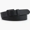 Ceinture Levis ® en cuir noir boucle noire