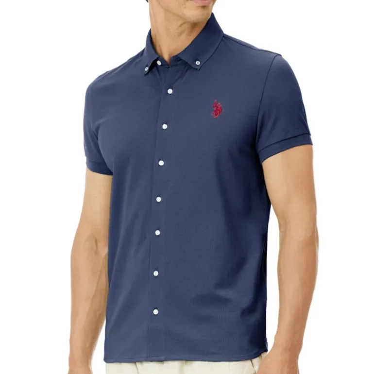 Chemise maille piquée Us Polo Assn Cosm bleu marine