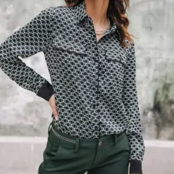 Chemisier Freeman T Porter Clorisse chain noir