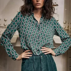 Chemisier Freeman T Porter Katy Chains vert