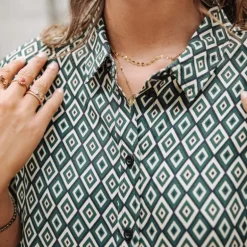 Chemisier Freeman T Porter Katy Twiggy à motifs géométriques verts