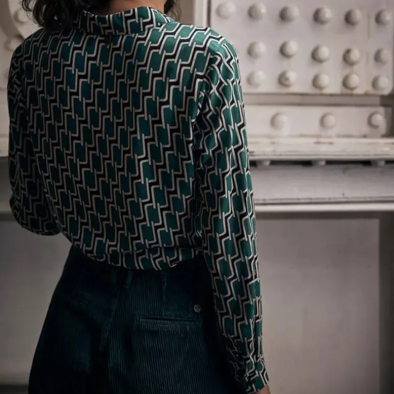 Chemisier Freeman T Porter Katy Chains vert