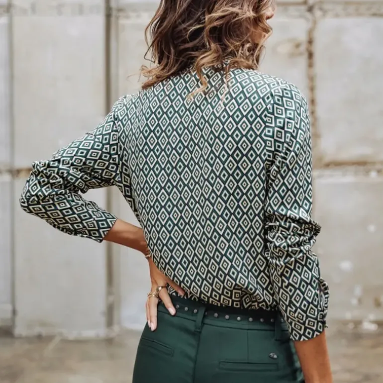 Chemisier Freeman T Porter Katy Twiggy à motifs géométriques verts