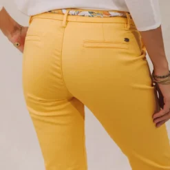 Chino femme Freeman T Porter Claudia jaune spectra yellow