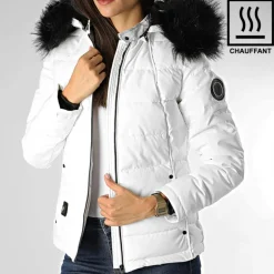 Doudoune chauffante femme Comme Des Loups Budapest blanche