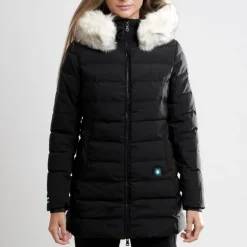 Doudoune longue chauffante femme Comme Des Loups Stockholm noire