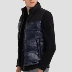 Doudoune sans manches Replay Jeans pour homme noir et bleu marine