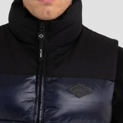 Doudoune sans manches Replay Jeans pour homme noir et bleu marine