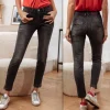 Jean 7/8 éme femme Freeman T Porter Alya gris noir mumbai super slim taille haute