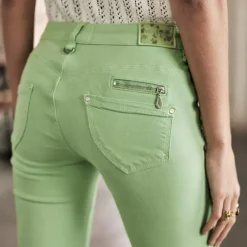 Jean 7/8 éme femme Freeman T Porter Alexa Cropped vert