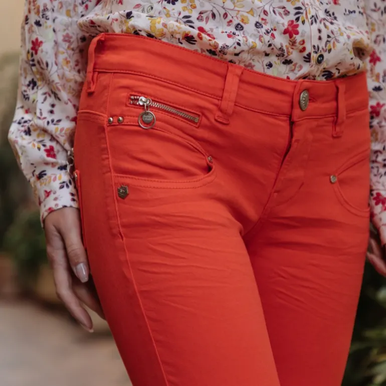 Jean 7/8 éme femme Freeman T Porter Alexa Magic Cropped rouge