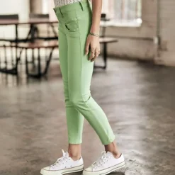 Jean 7/8 éme femme Freeman T Porter Alexa Cropped vert