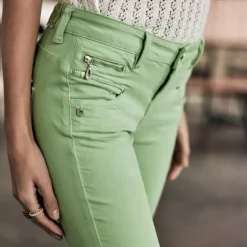 Jean 7/8 éme femme Freeman T Porter Alexa Cropped vert