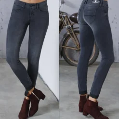 jean femme Freeman T Porter Tracie super slim gris fuliet en promo