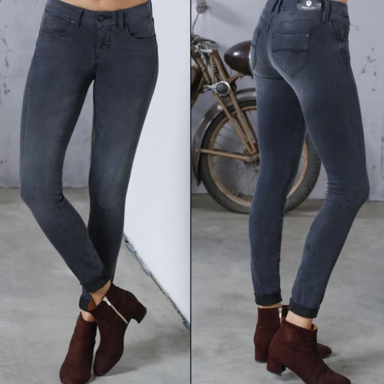 jean femme Freeman T Porter Tracie super slim gris fuliet en promo