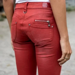 Jean femme Freeman T Porter Alexa Magic Slim rouge brick red