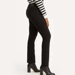 Jean femme Levi's ® 724 noir coupe droite taille haute