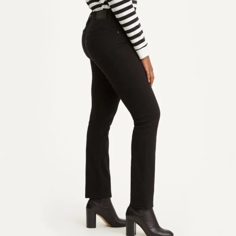 Jean femme Levi's ® 724 noir coupe droite taille haute