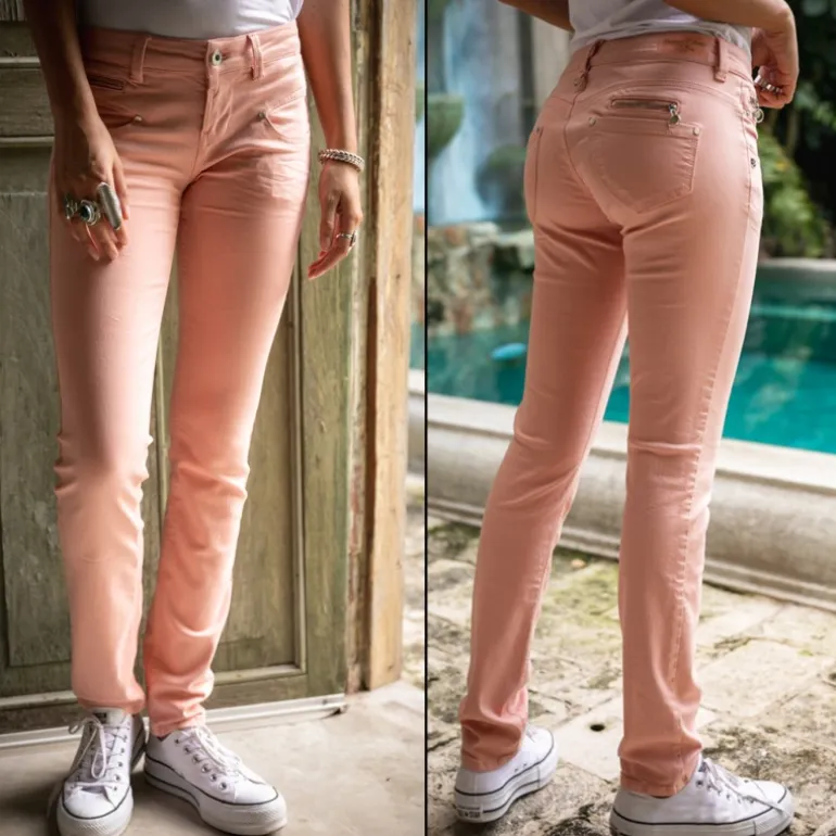 Jean Freeman T Porter Alexa Slim Magic Color rose pour femme