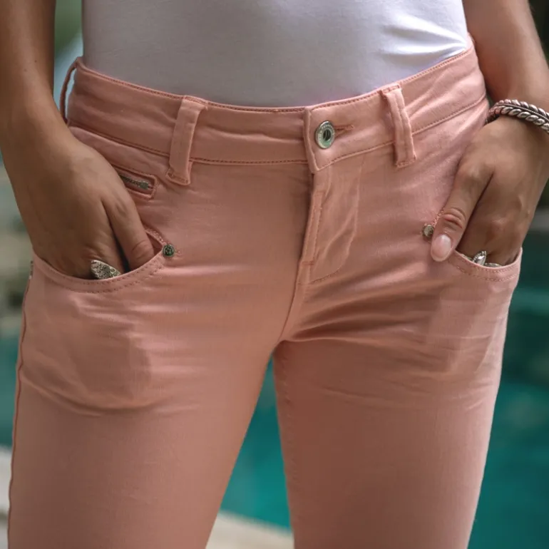Jean Freeman T Porter Alexa Slim Magic Color rose pour femme