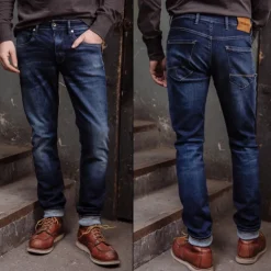 Jean Freeman T Porter homme Dustee Slim Used Blue