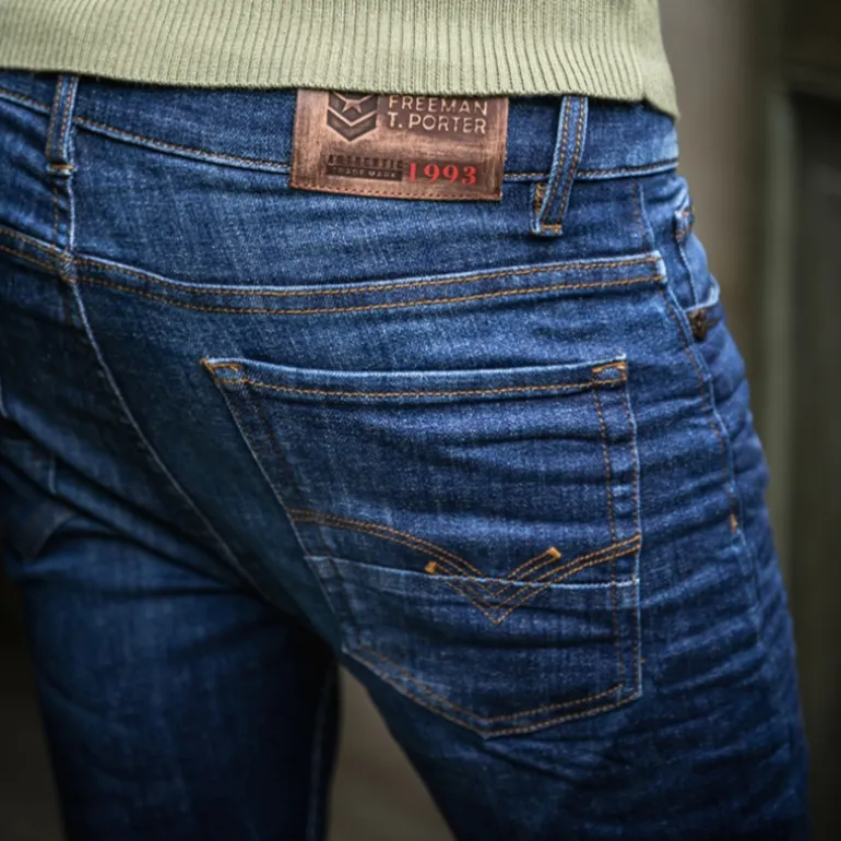 Jean homme Freeman T Porter Dustee Old coupe slim