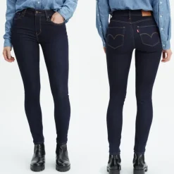 Jean Levi's ® femme 721 brut blue wave rinse skinny taille haute