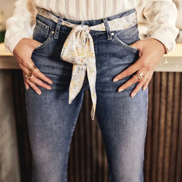 Jeans bootcut cropped Freeman T Porter femme Norma Palermo dark