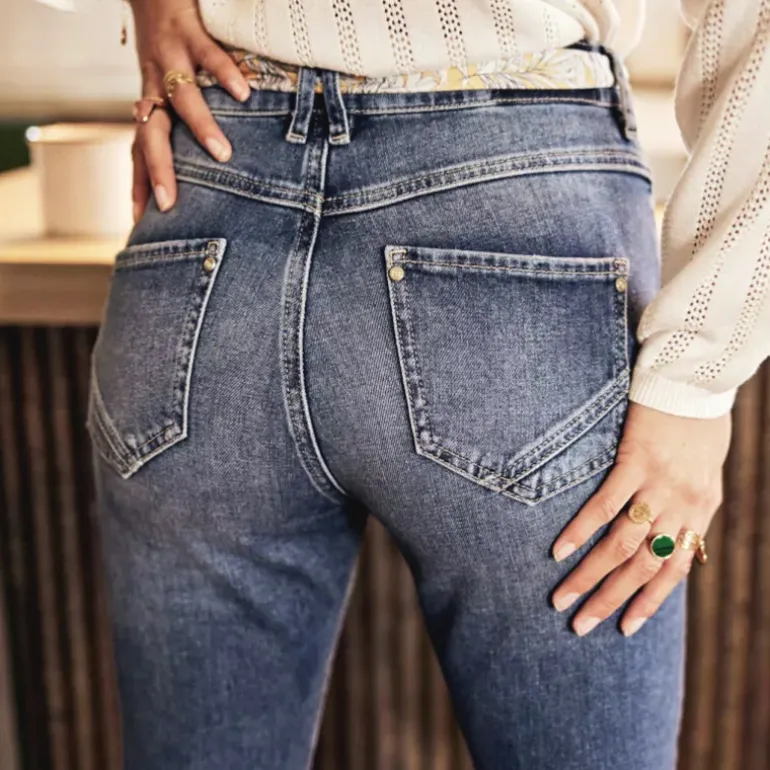 Jeans bootcut cropped Freeman T Porter femme Norma Palermo dark