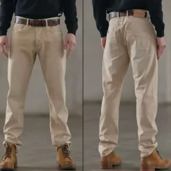Jeans coupe droite beige Freeman T Porter Melvin