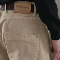 Jeans coupe droite beige Freeman T Porter Melvin