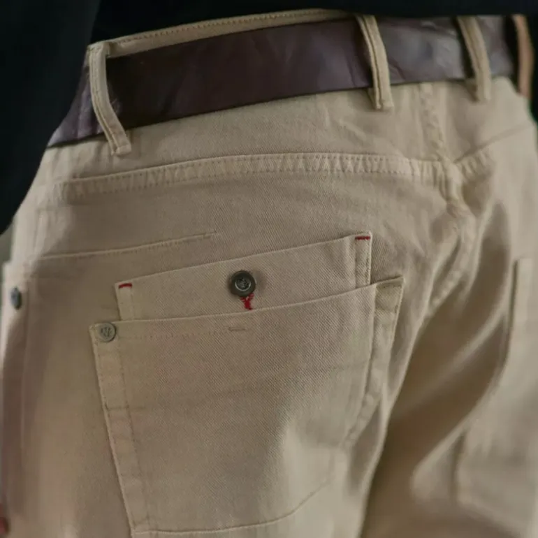Jeans coupe droite beige Freeman T Porter Melvin