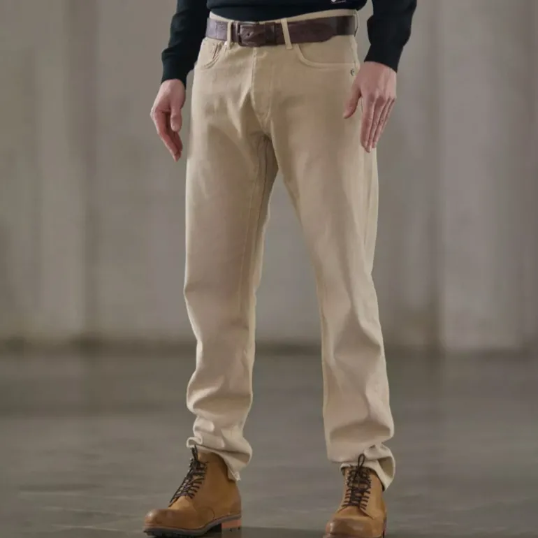 Jeans coupe droite beige Freeman T Porter Melvin