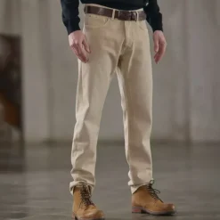 Jeans coupe droite beige Freeman T Porter Melvin