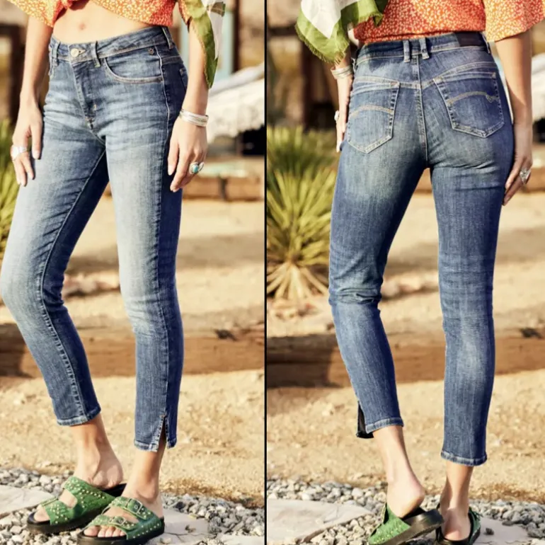 Jeans Freeman T Porter femme Gaelle Pacific slim taille haute