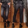 Jeans Freeman T Porter Natasha Flaggy gris noir