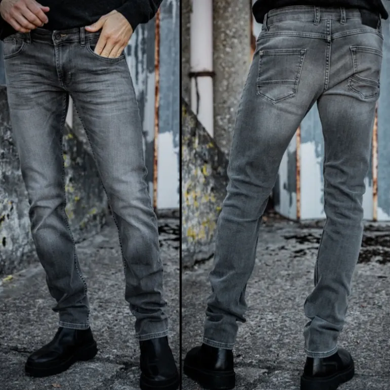 Jeans homme Freeman T Porter Dustee Slim gris bold