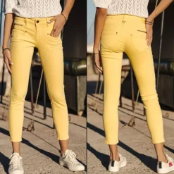 Jeans jaune Freeman T Porter Alexa Cropped