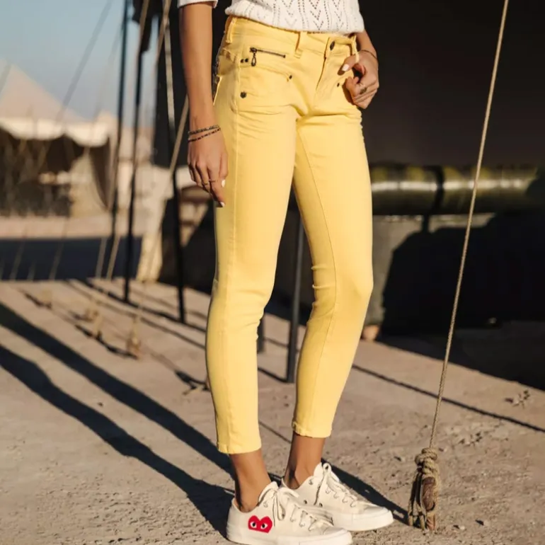 Jeans jaune Freeman T Porter Alexa Cropped