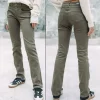Jeans kaki Freeman T Porter femme Madie