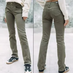 Jeans kaki Freeman T Porter femme Madie